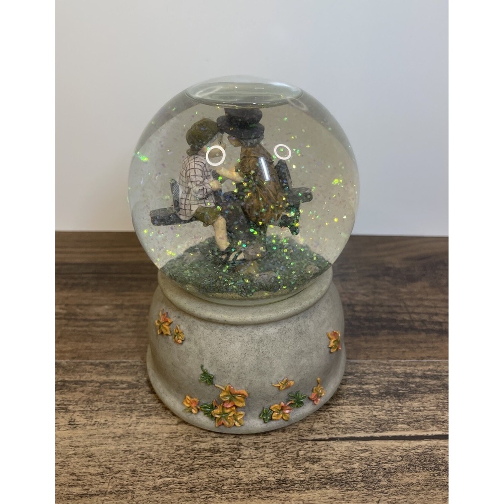Musical Water Globe 5.5" Little Boy & Girl Playing You've got a Friend Westland